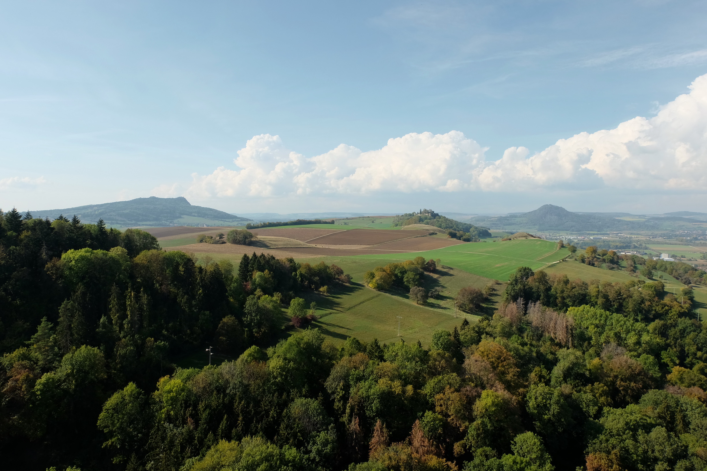 Blick auf Hegauvulkane