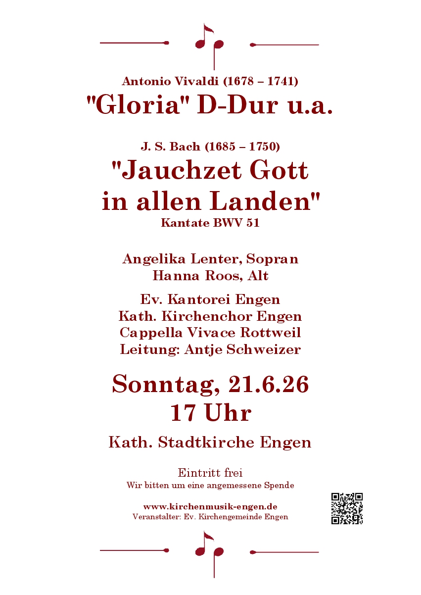 Festliches Konzert mit Werken von Antonio Vivaldi und Johann Sebastian Bach